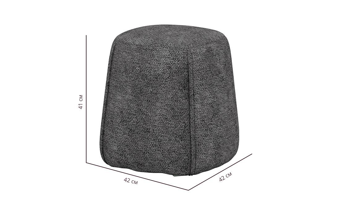 Шелдон / пуф велюр sierra 9 темно-серый